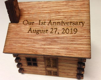 Log Cabin /chimney Personalized  ****Buy 2 and get one FREE****