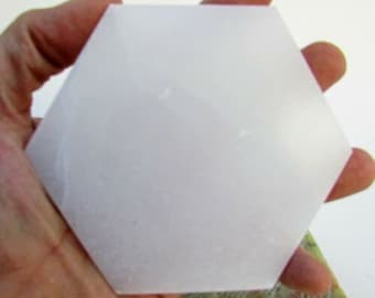 Free, just pay shipping, one per customer, Selenite Hexagon Charging Plate