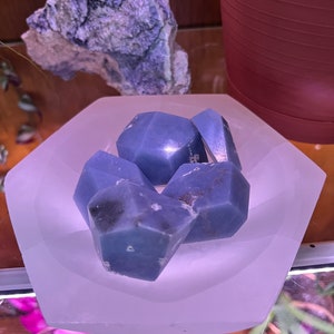 6&quot; Hex Selenite Bowl with inclusions, Selenite Charging Bowl / Alter Bowl / Ritual Bowl / Extra Large Bowl, CrystalsAhoy, Ethically Mined