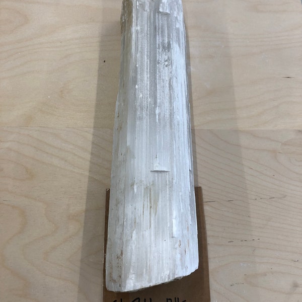 Selenite log, 11.11 lbs   15.5” long ,SL212