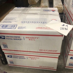 Large flat rate boxes filled with broken selenite for crafting, bowls, plates , slabs ..etc