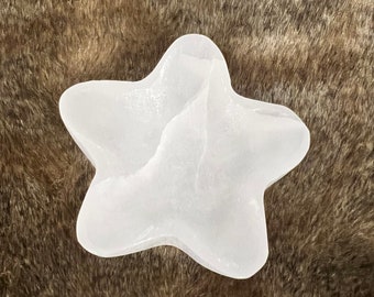 CrystalsAhoy 4" Star Selenite bowls rounded edges , Charge & Cleanse your Tumbles, crystals and jewelry
