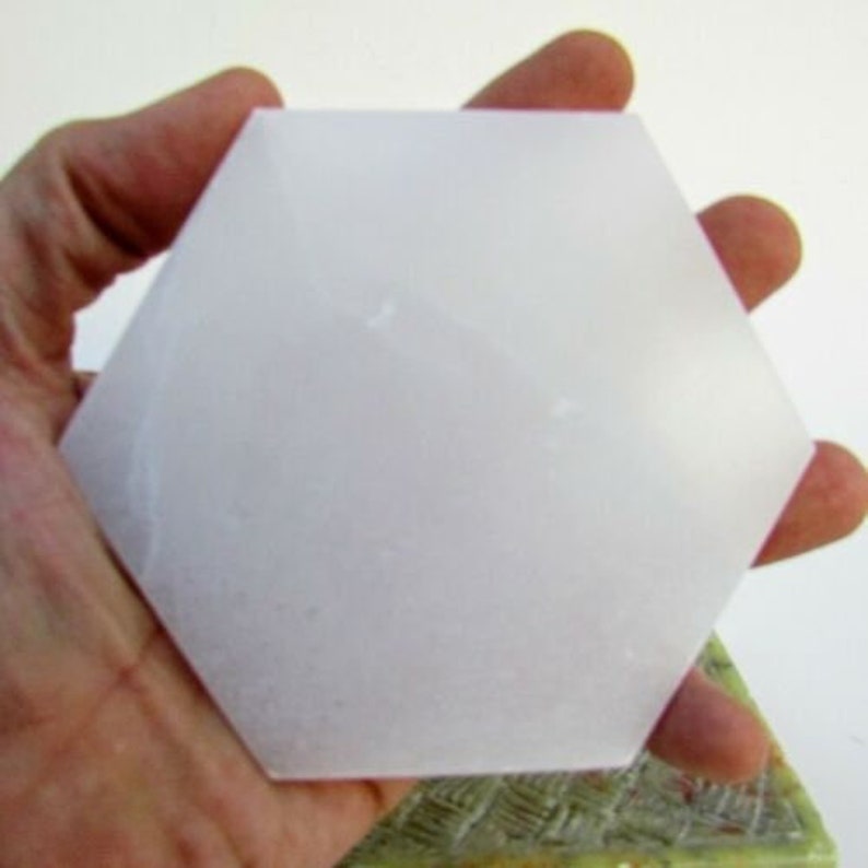 Free, just pay shipping, one per customer, Selenite Hexagon Charging Plate