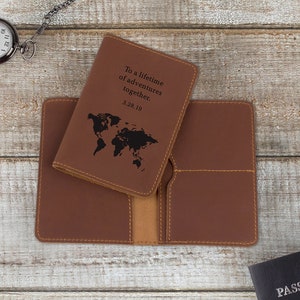 Passport Cover, Personalized Passport Cover, Engraved Passport Cover, Custom Leather Passport Cover, Travel Gifts, Christmas Gifts image 3