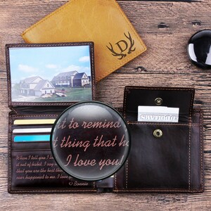 Monedero del hombre, cartera de cuero de los hombres, cartera de hombre personalizada, billetera personalizada, billetera personalizada para los hombres, billetera para él, cartera personalizada de la esposa
