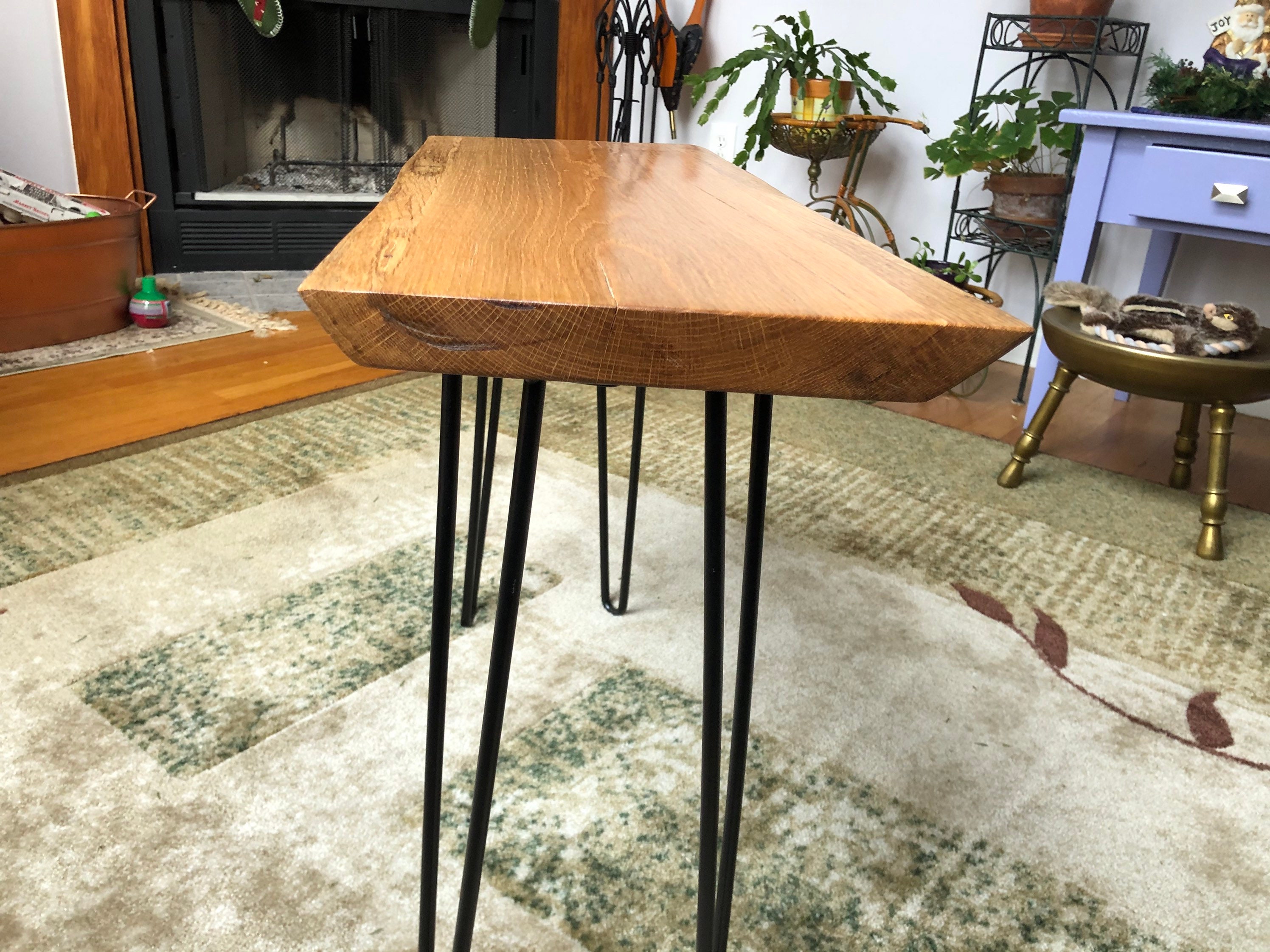 Live Edge Oak End Table. Etsy