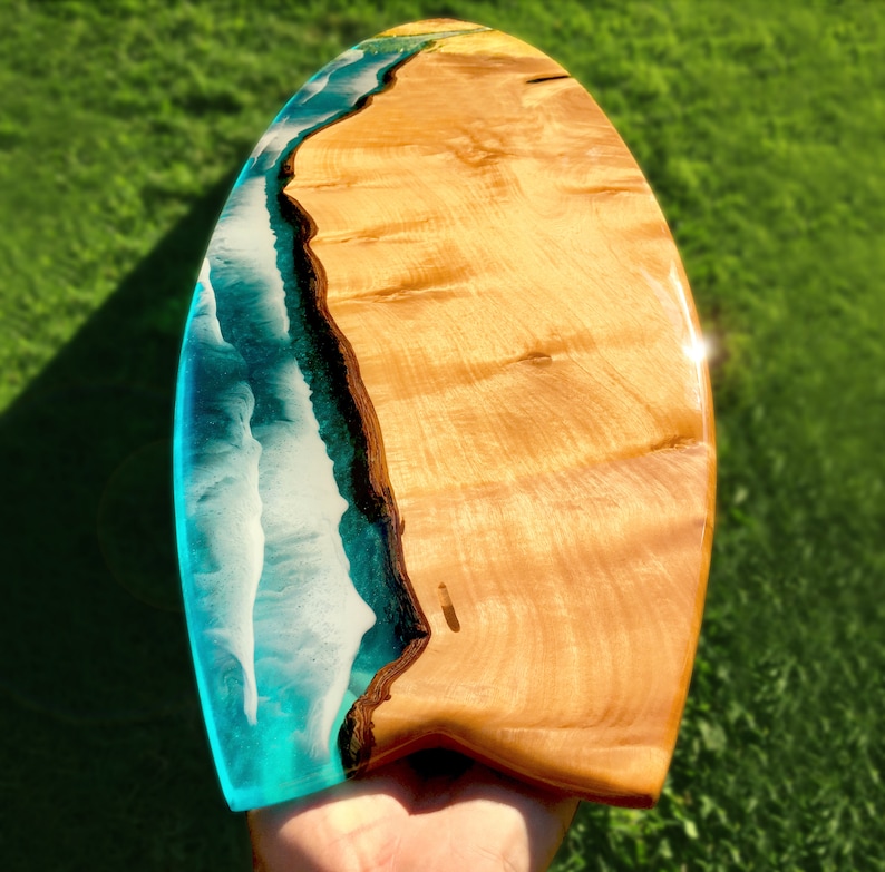 Surfboard Art Surf Wood Resin Epoxy Timber Wall Decor Ocean Etsy