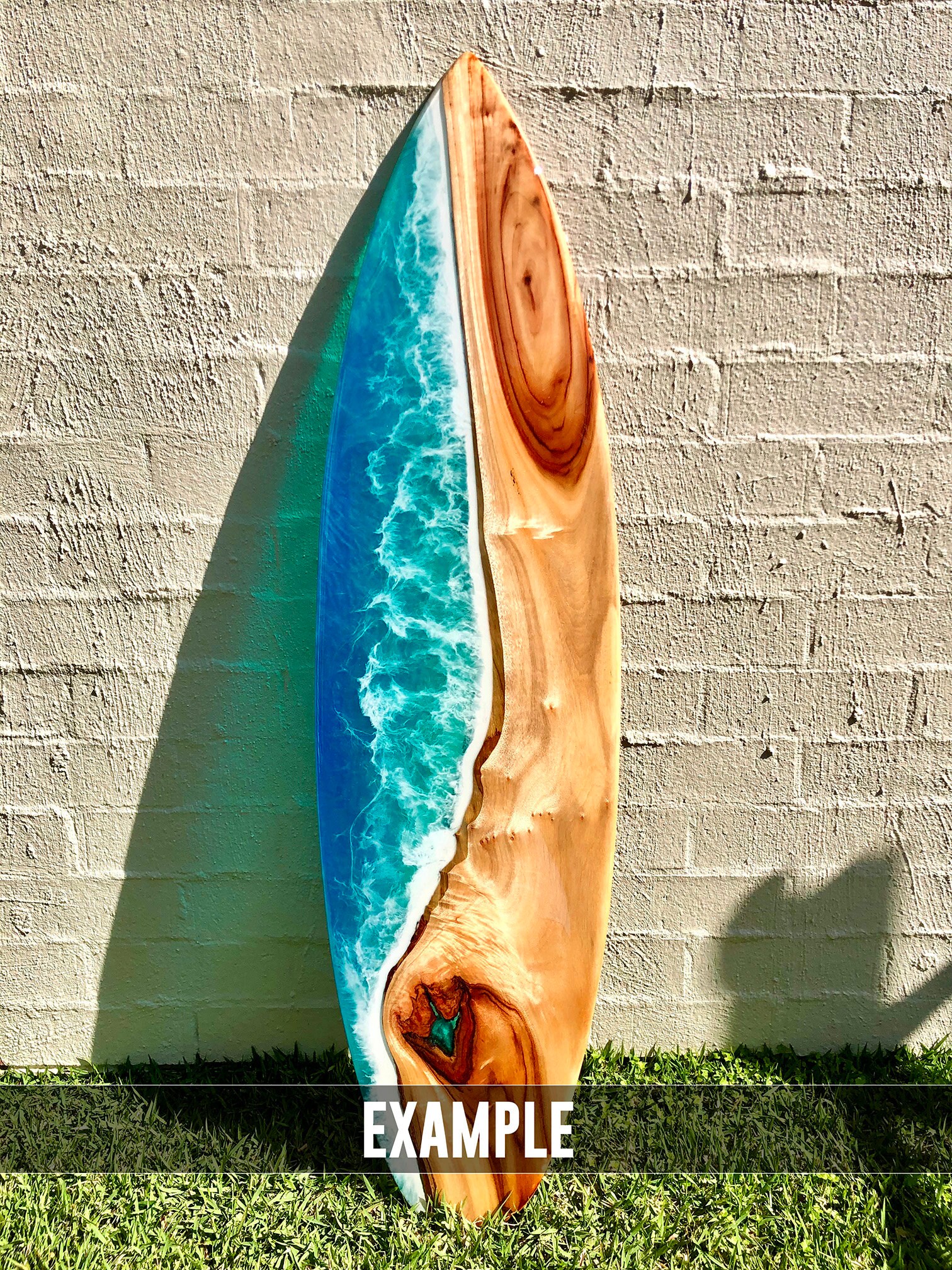 Surfboard Art Surf Wood Resin Epoxy Timber Wall Decor Ocean Etsy
