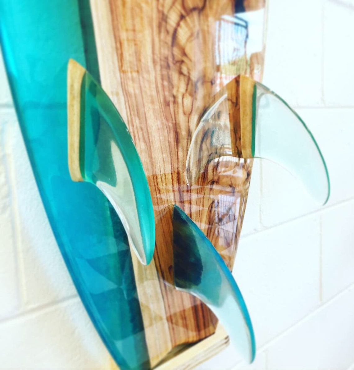 Timber Wood Epoxy Resin Surfboard Art Wall Decor Ocean Coastal Etsy