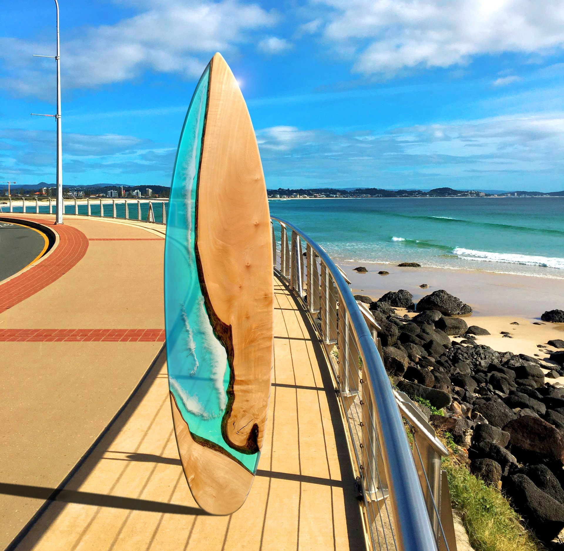 Custom Timber & Epoxy Resin Surfboard Art Piece Etsy