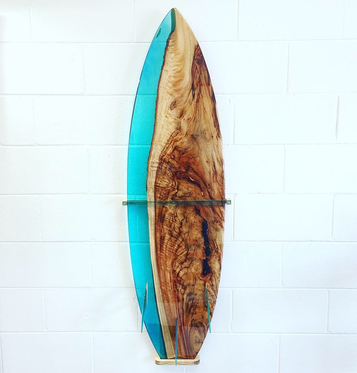Timber Wood Epoxy Resin Surfboard Art Wall Decor Ocean Coastal Etsy