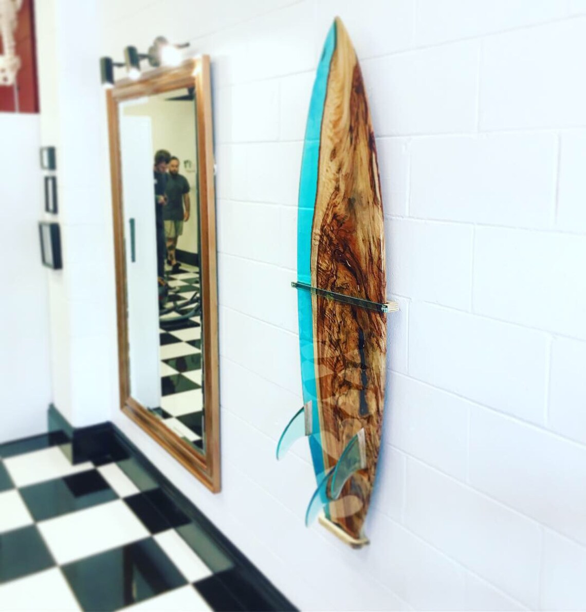 Timber Wood Epoxy Resin Surfboard Art Wall Decor Ocean Coastal Etsy