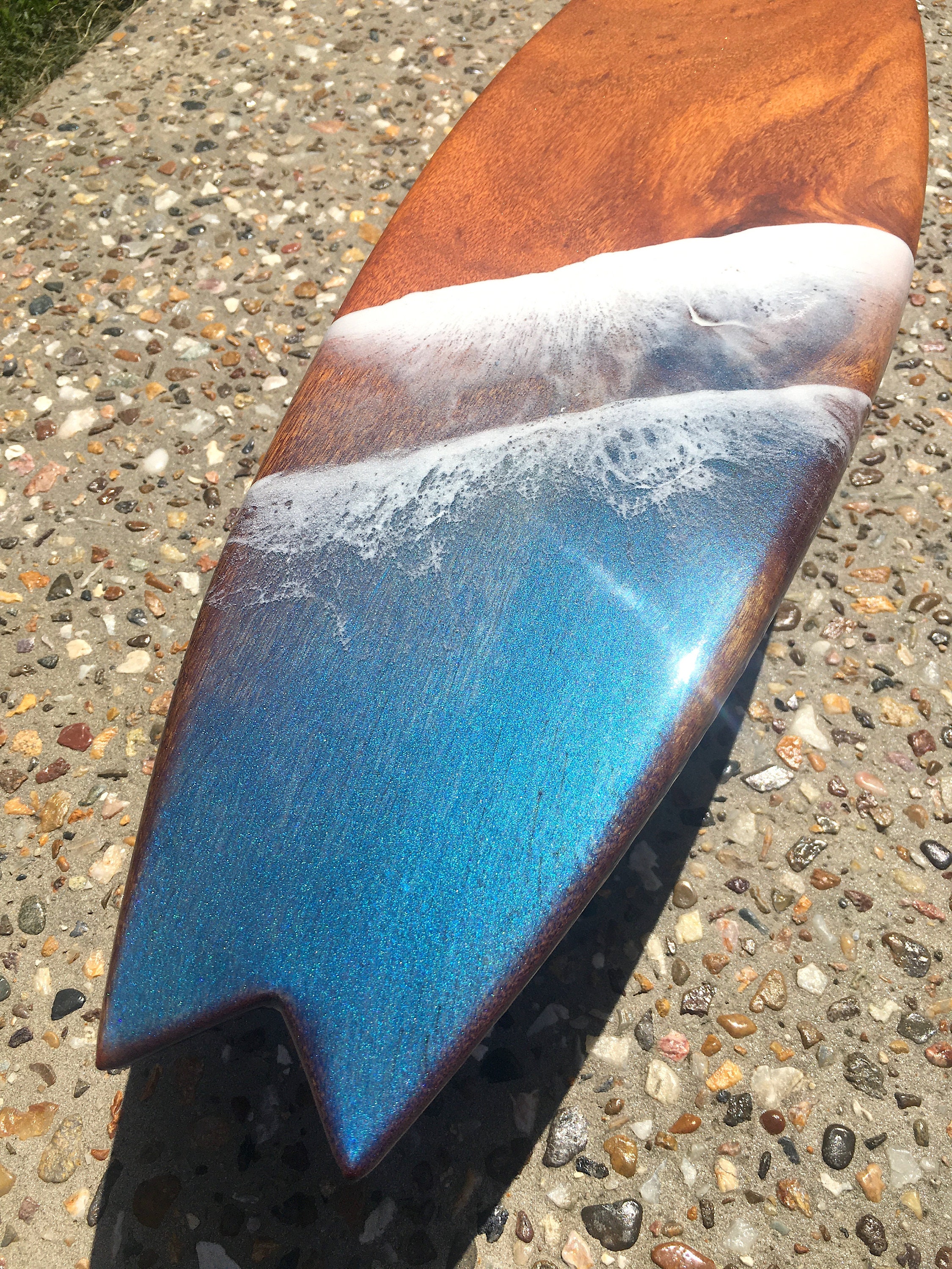 Timber Wood Epoxy Resin Surfboard Art Wall Decor Ocean Coastal Etsy