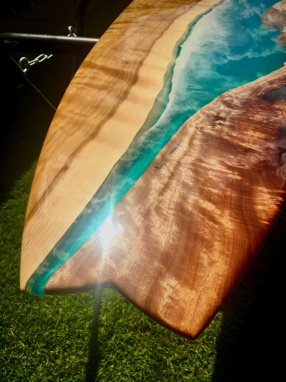 Timber Wood Epoxy Resin Surfboard Art Wall Decor Ocean Coastal Etsy