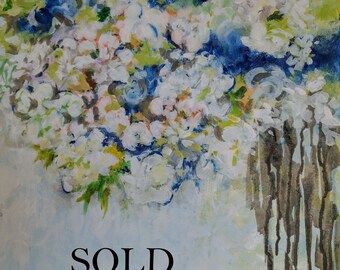 Abstract blue floral, Blue flowers, Delicate flowers, Floral with Blue, spring flowers