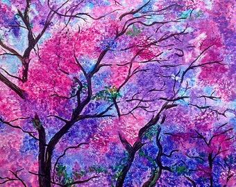 Purple tree, Purple Jacaranda, Digital download purple tree, Digital file Purple tree, Jacaranda digital file, colorful tree digital file