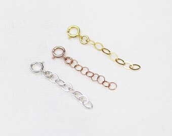 Removable extender, Adjustable extender, Gold-filled extender, Rose gold extender, St. Silver extender. Extender Chain links with clasp