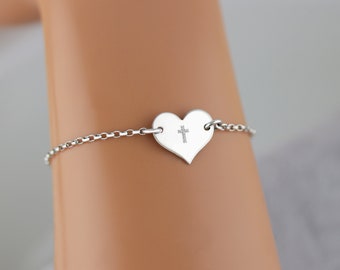 Baby bracelet, Custom heart bracelet, Heart baby bracelet Gold, baby girl gift personalized, toddler bracelet, Mom gift for baby, baby gift