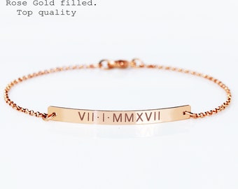 Bracelet for Mom, Mother's Day gift, bracelet with stone, Initial bar bracelet, personalized bracelet, custom bracelet, Mommy bracelet