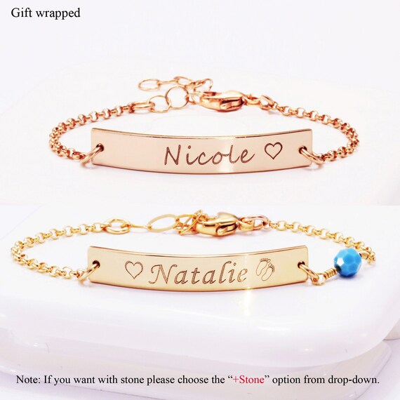 etsy baby name bracelet