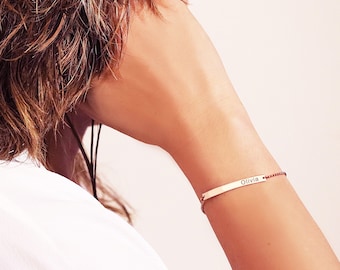 Personalized bracelet for women, Coordinate bracelet, Adjustable bracelet, Christmas Gift, Engraved bracelet, Bridesmaids gift
