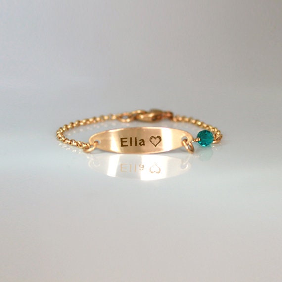 Baby Bracelet Engraved Personalized bracelet for Little Girl Etsy