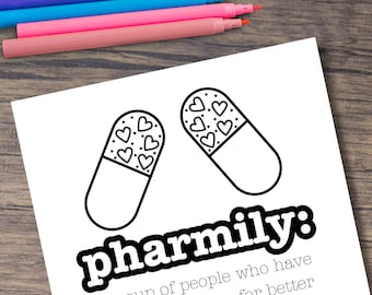 Rx for Stress Relief Adult Coloring for Pharmacy Professionals Pharmacists Pharmacy Technicians Pharmacy Techs Gifts for Pharmacy Week