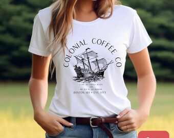 I like my Coffee Black and my Tea in the Harbor Spilling The Tea Since 1773 Funny History Lover Boston Tea Party USA Patriotic Shirt
