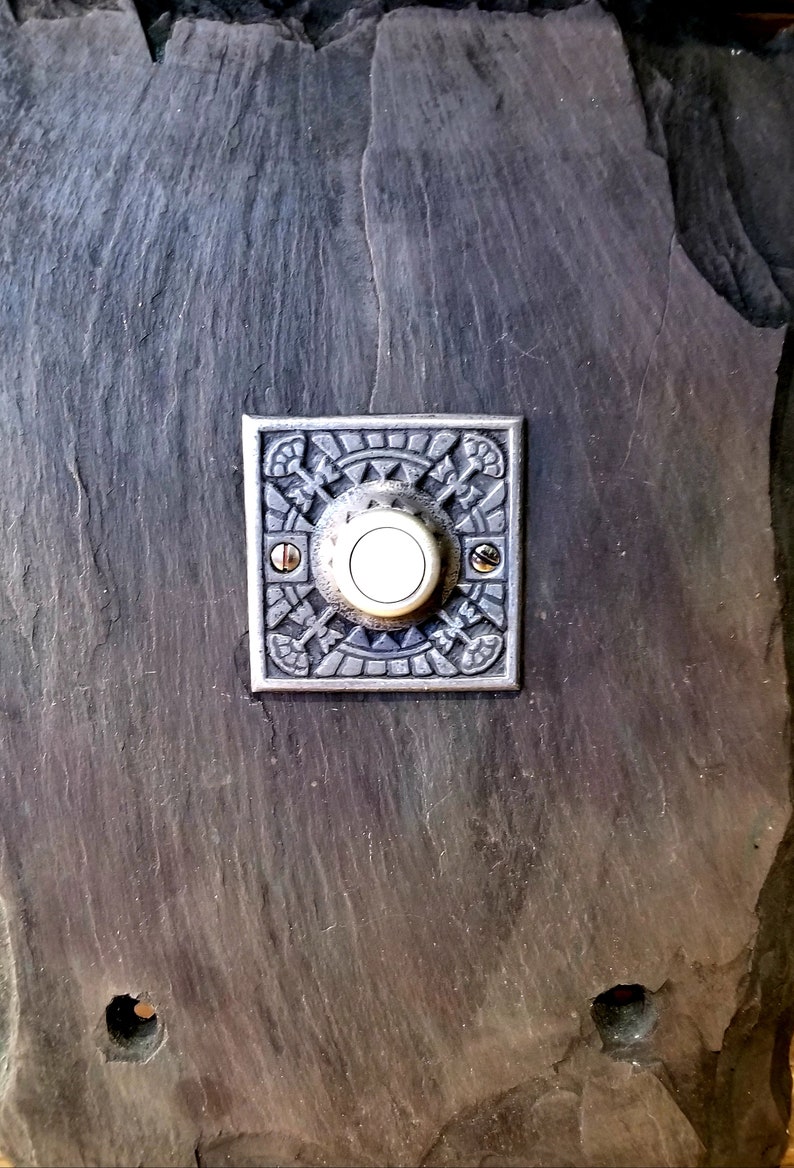 Arts and Crafts Doorbell 1906 Casting in impact metallic Resin image 8