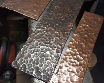 Hammerd Copper Sheet - Strap - Anvil Form Slab