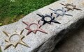 Mid Century Modern Starburst Door Plate - Resin Cast Metal