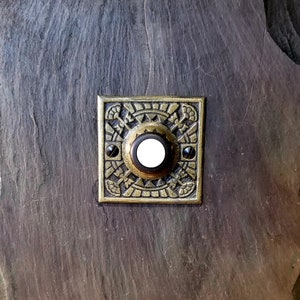 Arts and Crafts Doorbell 1906 Casting in impact metallic Resin image 5