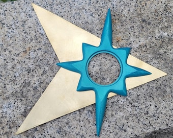 Large Mid Century Modern Starburst and Brass Backplate. Short Series