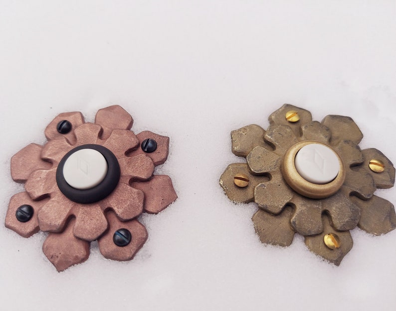 Arts and Crafts Flower Doorbell 1900 Casting in Impact Etsy