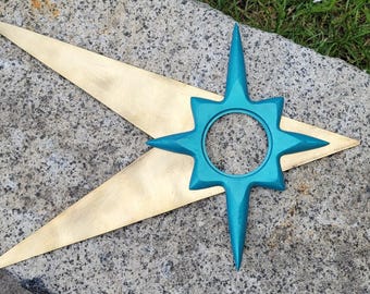 Large Mid Century Modern Starburst and Brass Backplate. Long Series