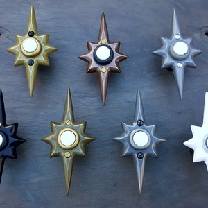 Mid Century Modern Metalic Resin Starburst Doorbell