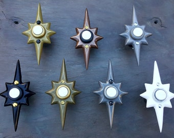 Mid Century Modern Metalic Resin Starburst Doorbell