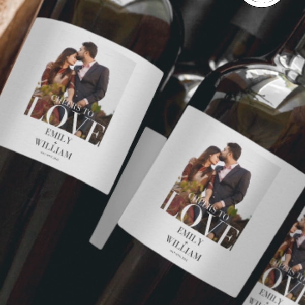 Custom Wine Label | Photo Wine Bottle Label | Birthday Gift | Personalized Wedding + Special Occasion + Anniversary Gift | PRINTED