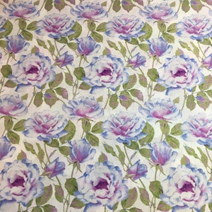 Rollator/Walker Seat & Backrest Cover, Floral Fabric, Purple, NEW