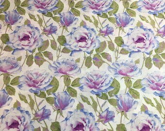 Rollator/Walker Seat & Backrest Cover, Floral Fabric, Purple, NEW