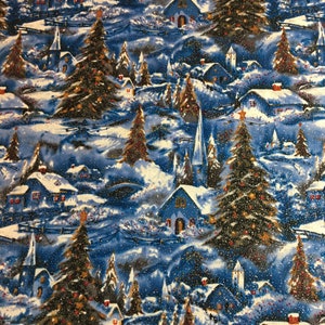 Rollator/Walker Seat & Backrest Cover, Holiday Fabric, Christmas, Winter Scene, NEW
