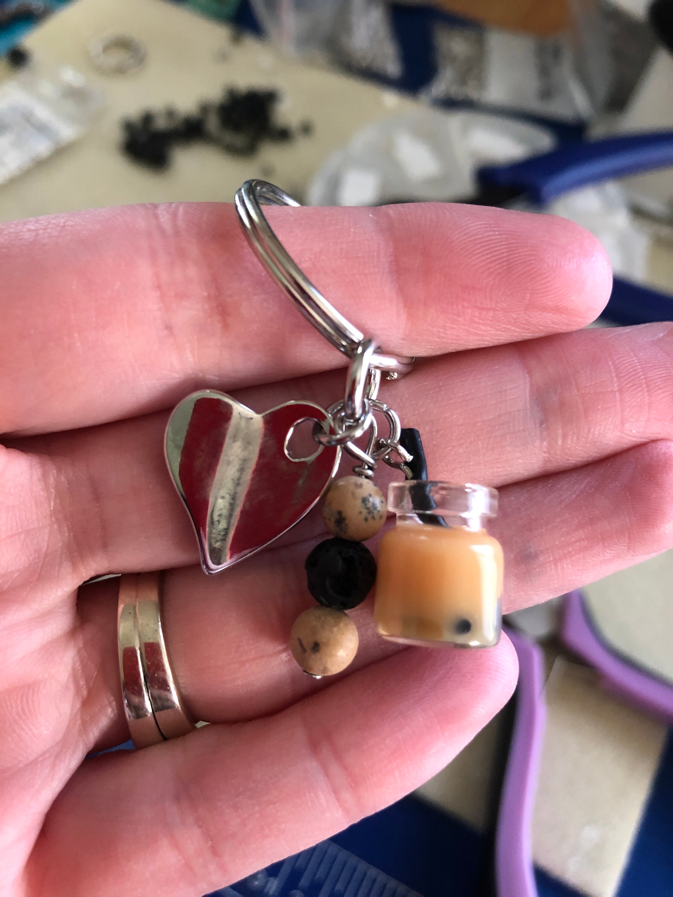 Bubble Tea Keychain Diffuser Keychain Lava Keychain Love Etsy UK