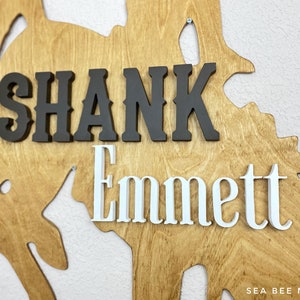 Cowboy Nursery 3D Name Sign Vintage Western Nursery Decor Customizable 36Bucking Horse image 3