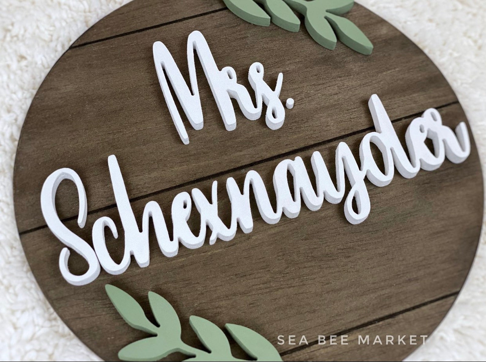 Round Last Name Sign 3D Wood Shiplap Circle Sign With Family Etsy UK