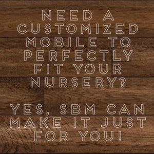 Custom Nursery Mobile: Unique Wooden & Floral Crib Decor