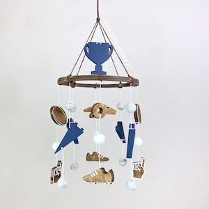 Sports Nursery Crib Mobile: Rugby, Baseball, Football, and More
