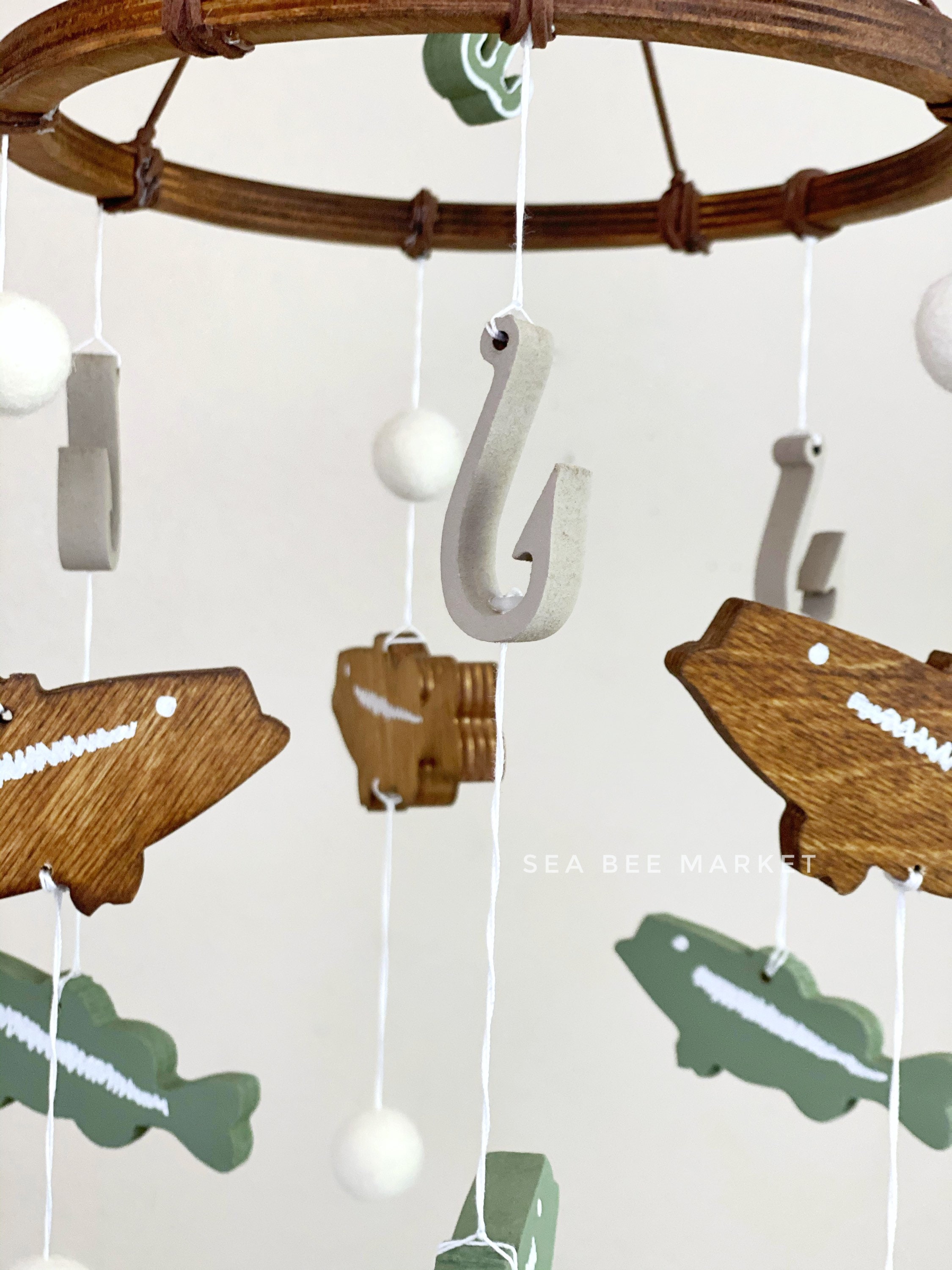 Bass Fishing Crib Mobile Freshwater Fishing Nursery Etsy