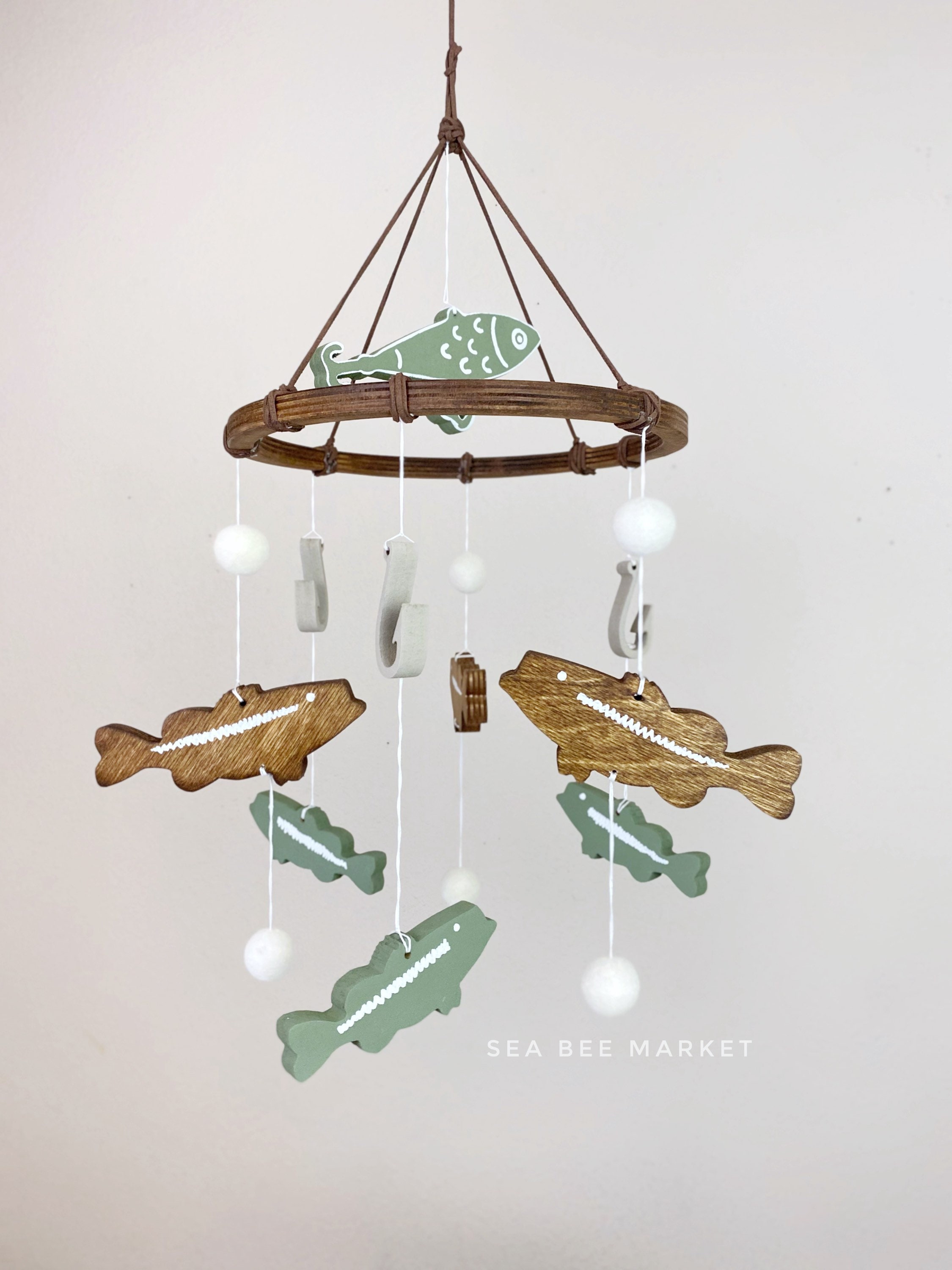 Bass Fishing Crib Mobile Freshwater Fishing Nursery Etsy