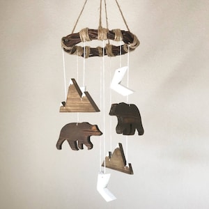 Woodland Lumberjack Mobile - Bear Mountain - Baby mobile for Nursery