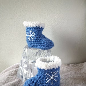 Schneeflocke Baby Booties Häkelanleitung (NUR MUSTER)